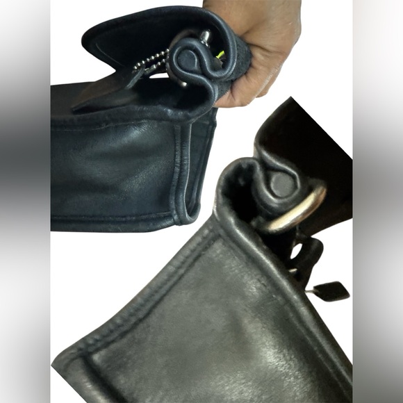 COACH Vintage Willis Black Leather
Nickel Crossbody Bag Satchel
Handbag 9927 - Picture 11 of 13